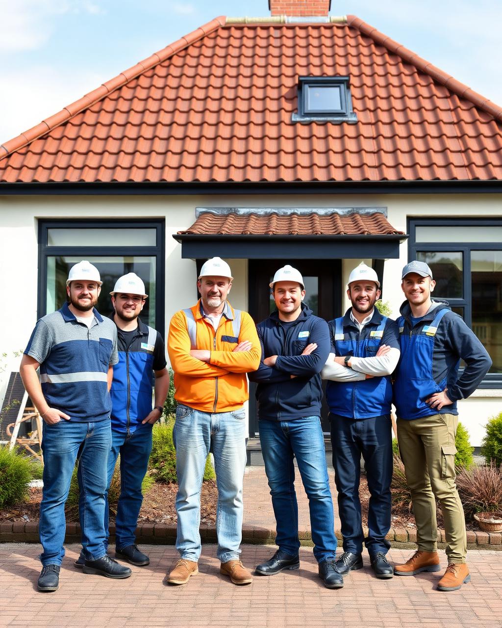 Het dakdekkersteam van Klantix voor een vernieuwd pannendak in Nederland